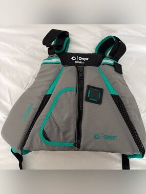 Onyx Gray and Teal MOVEfit Women's PFD Vest